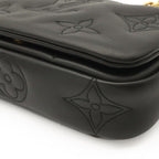 Louis Vuitton Bubble Glam Wallet on Strap Chain Shoulder Bag 3way Clutch Noir — view 3