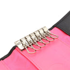 Chanel Cambon Line Key Case 6 Key Calfskin Patent Patent Leather Black Pink — view 6