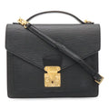 Louis Vuitton Epi Monceau Second 2-Way Shoulder Bag Noir Black Gold