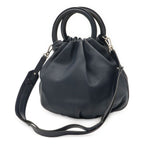 Loewe Anagram Bounce 2-Way Shoulder Bag Crossbody Leather Navy Silver — view 2
