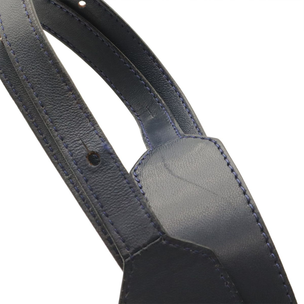Loewe Anagram Bounce 2-Way Shoulder Bag Crossbody Leather Navy Silver — view 7