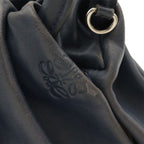 Loewe Anagram Bounce 2-Way Shoulder Bag Crossbody Leather Navy Silver — view 4