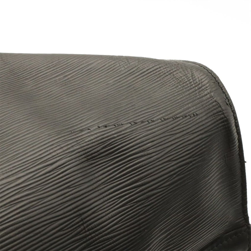 Louis Vuitton Epi Keepall 50 Boston Bag Purse Leather Noir Black Gold — view 5