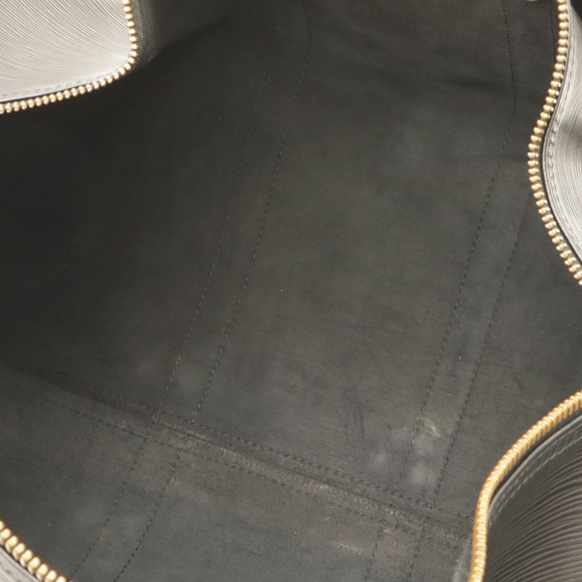 Louis Vuitton Epi Keepall 50 Boston Bag Purse Leather Noir Black Gold — view 8
