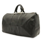 Louis Vuitton Epi Keepall 50 Boston Bag Purse Leather Noir Black Gold — view 2