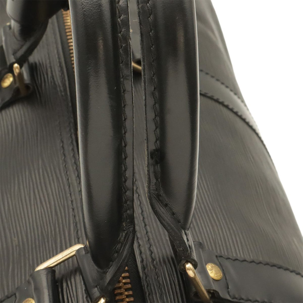 Louis Vuitton Epi Keepall 50 Boston Bag Purse Leather Noir Black Gold — view 7