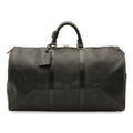 Louis Vuitton Epi Keepall 50 Boston Bag Purse Leather Noir Black Gold