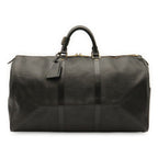 Louis Vuitton Epi Keepall 50 Boston Bag Purse Leather Noir Black Gold