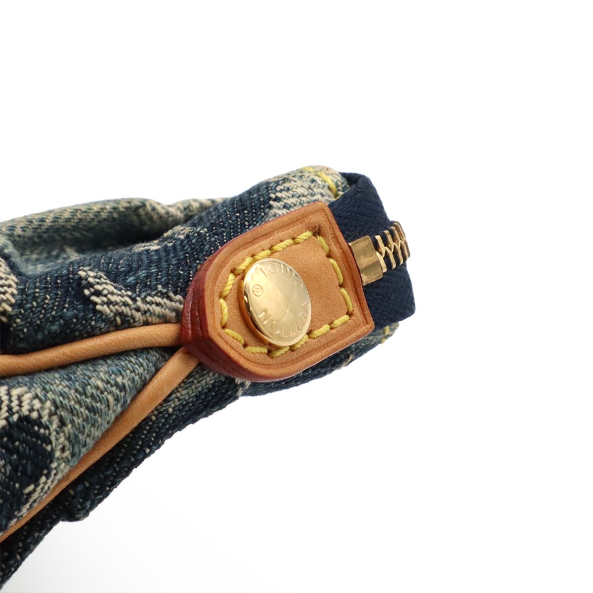 Louis Vuitton Monogram Denim Trousse Raye Makeup Pouch Mini Case Blue — view 5