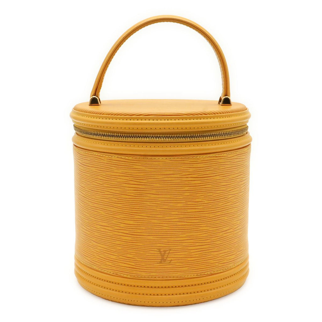 Louis Vuitton Epi Cannes Handbag Vanity Bag Leather Tassili Yellow