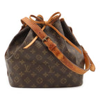 Louis Vuitton Monogram Petit Noe Shoulder Bag Semi Drawstring