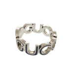 Gucci Interlocking G 925 Sterling Silver Blue Ring — view 7