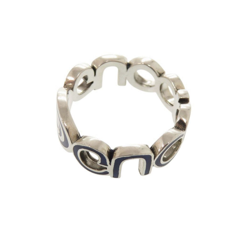Gucci Interlocking G 925 Sterling Silver Blue Ring — view 8
