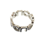 Gucci Interlocking G 925 Sterling Silver Blue Ring — view 8