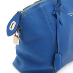 Louis Vuitton Parnassea Lockit PM Handbag Leather Blue Silver — view 7