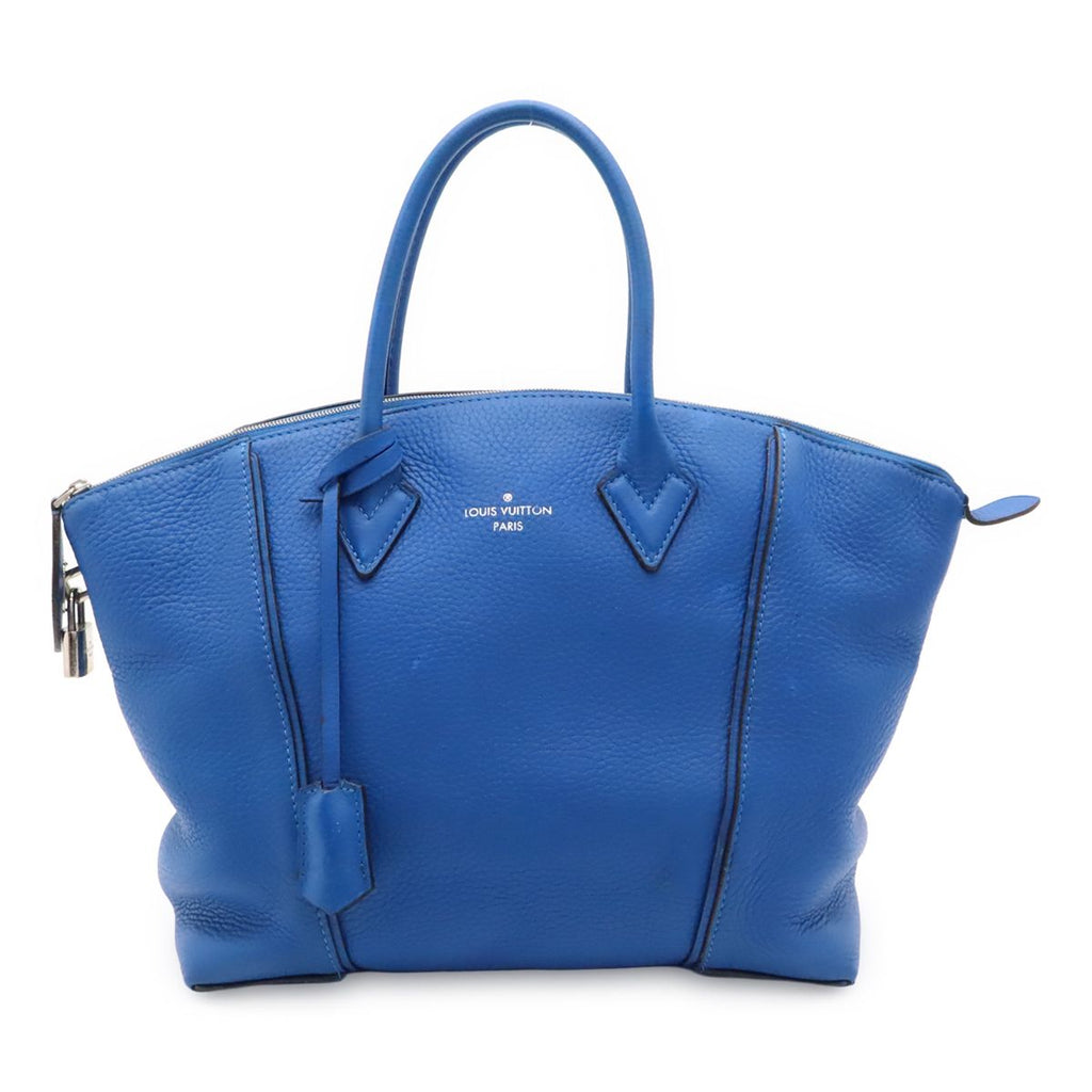 Louis Vuitton Parnassea Lockit PM Handbag Leather Blue Silver
