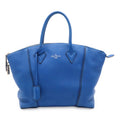 Louis Vuitton Parnassea Lockit PM Handbag Leather Blue Silver
