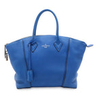 Louis Vuitton Parnassea Lockit PM Handbag Leather Blue Silver
