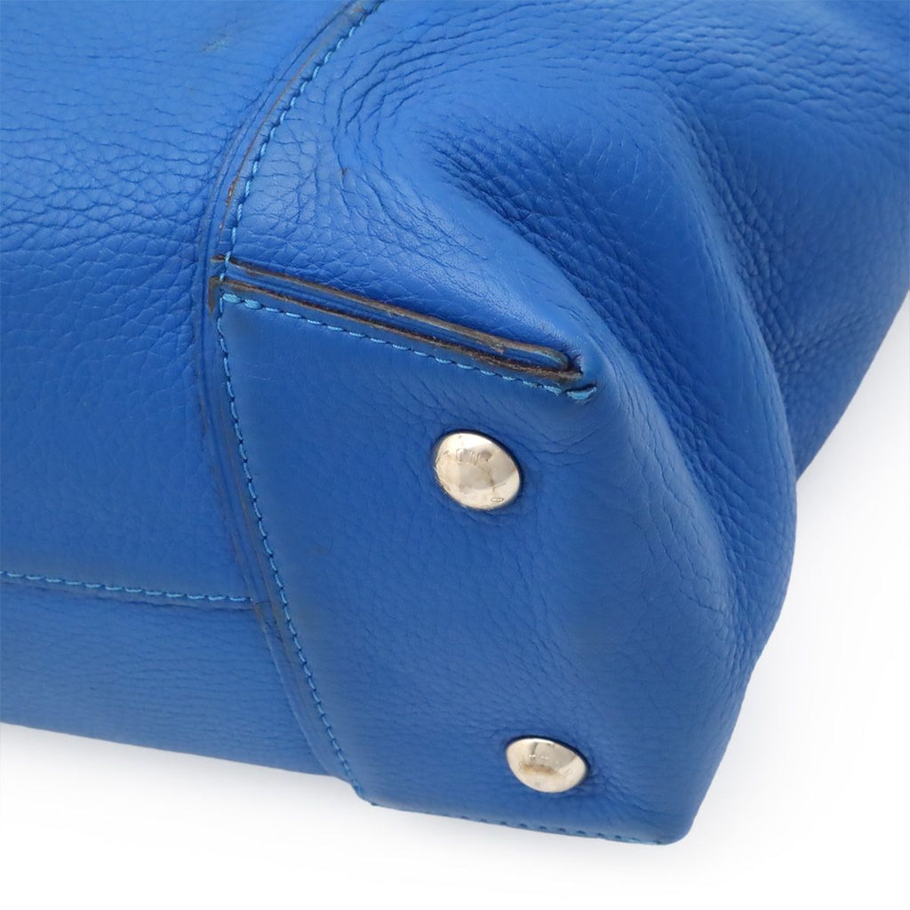 Louis Vuitton Parnassea Lockit PM Handbag Leather Blue Silver — view 3