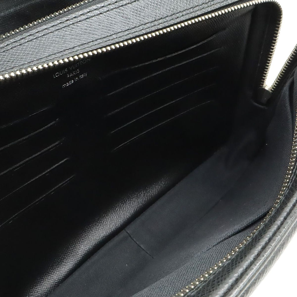 Louis Vuitton Taiga Pavel Clutch Leather Ardoise Black Silver — view 6