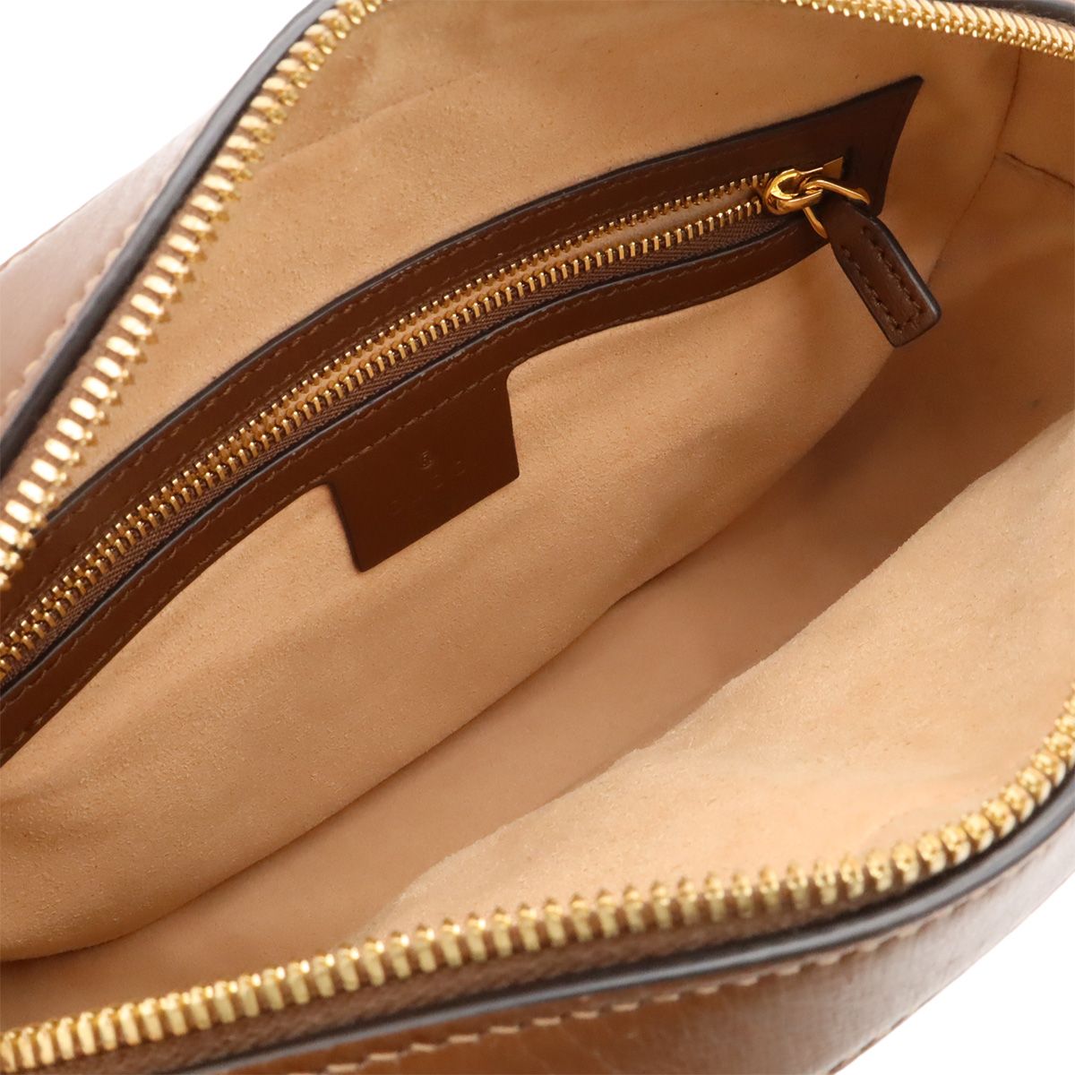 Gucci Horsebit 1955 Small Shoulder Bag GG Supreme Pochette Crossbody Leather Beige — view 6