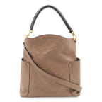 Louis Vuitton Monogram Empreinte Bagatelle 2-Way Shoulder Bag Semi Taupe