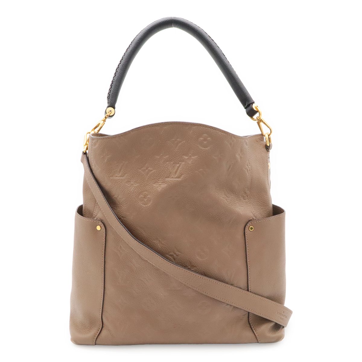 Louis Vuitton Monogram Empreinte Bagatelle 2-Way Shoulder Bag Semi Taupe