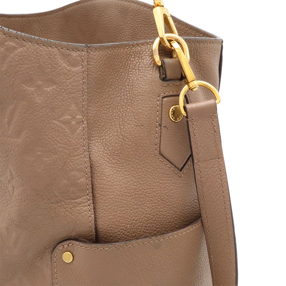Louis Vuitton Monogram Empreinte Bagatelle 2-Way Shoulder Bag Semi Taupe — view 8