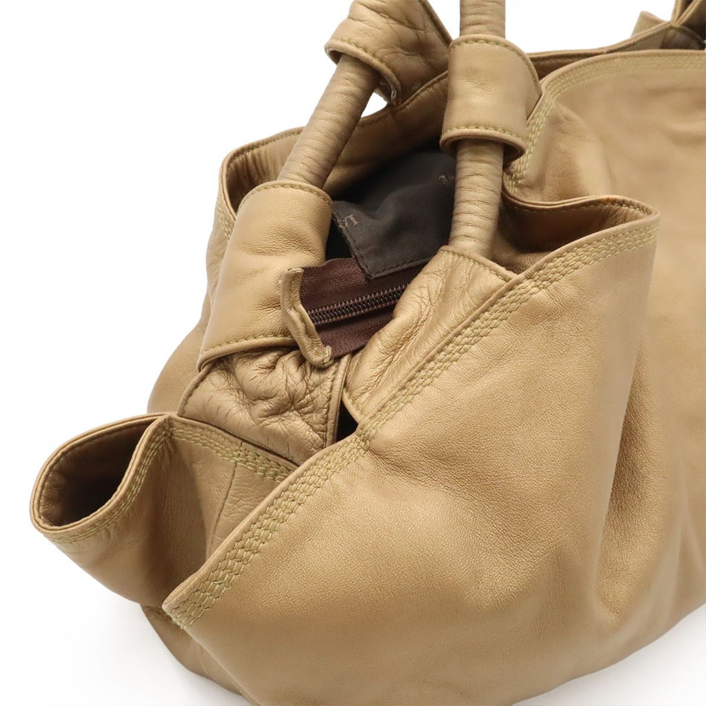 Loewe Anagram Nappa Aire Handbag Leather Champagne Gold — view 7