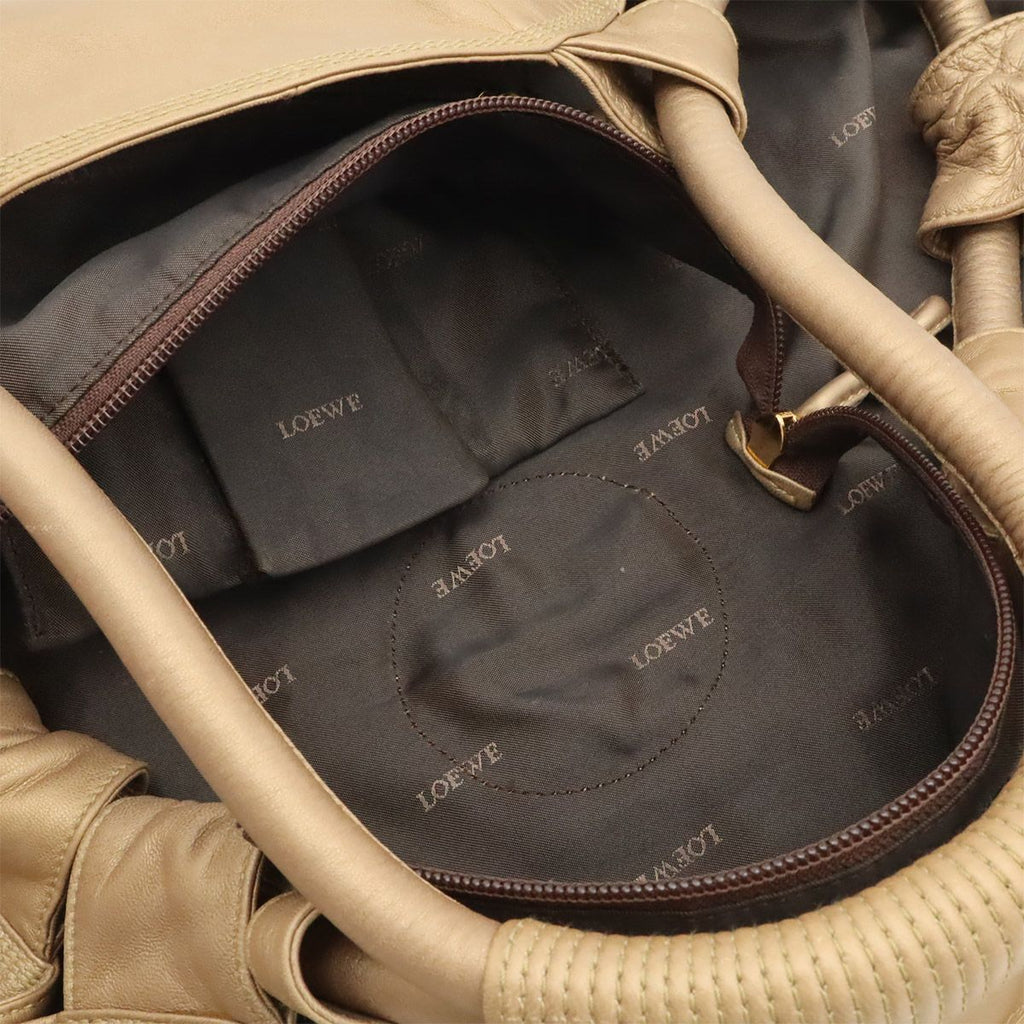 Loewe Anagram Nappa Aire Handbag Leather Champagne Gold — view 6