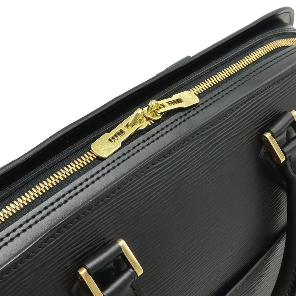 Louis Vuitton Epi Sorbonne Document Purse Business Handbag Noir Black Gold — view 5