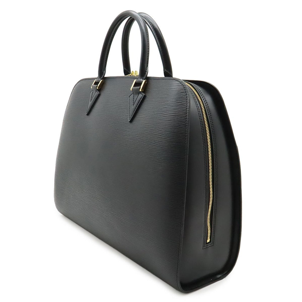 Louis Vuitton Epi Sorbonne Document Purse Business Handbag Noir Black Gold — view 2