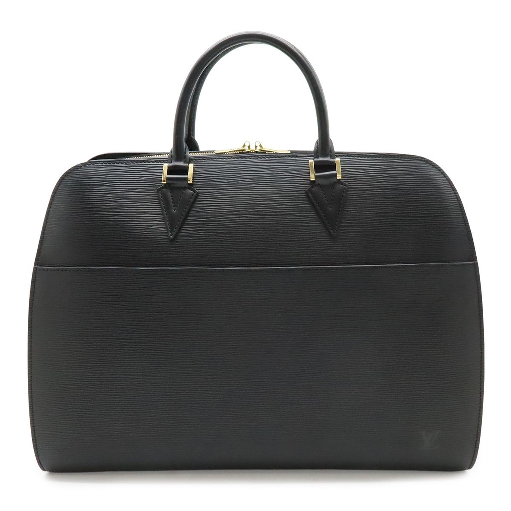 Louis Vuitton Epi Sorbonne Document Purse Business Handbag Noir Black Gold