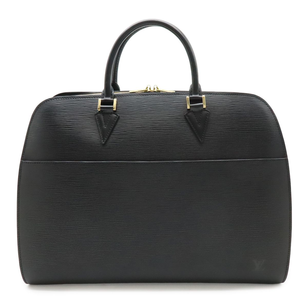 Louis Vuitton Epi Sorbonne Document Purse Business Handbag Noir Black Gold