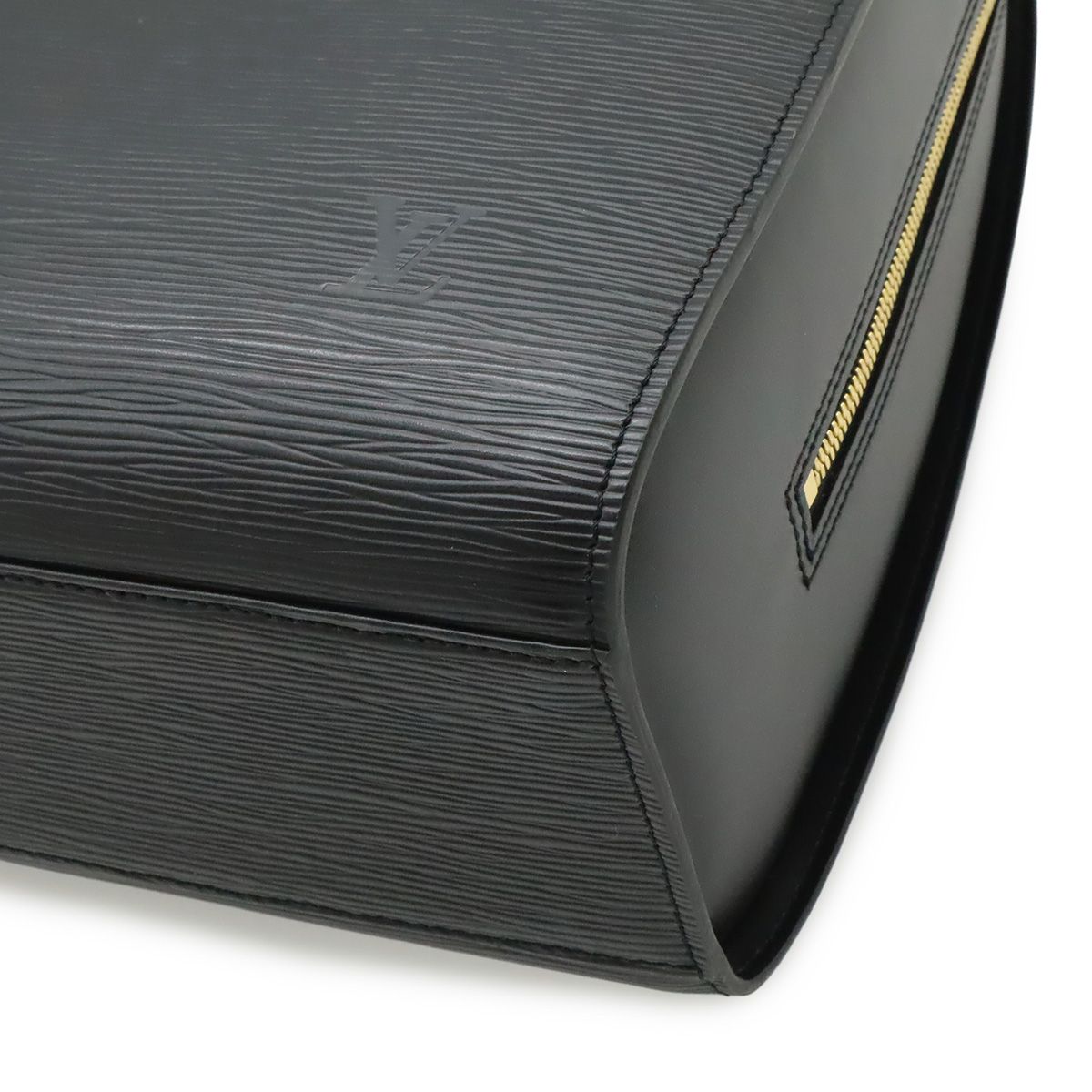 Louis Vuitton Epi Sorbonne Document Purse Business Handbag Noir Black Gold — view 3