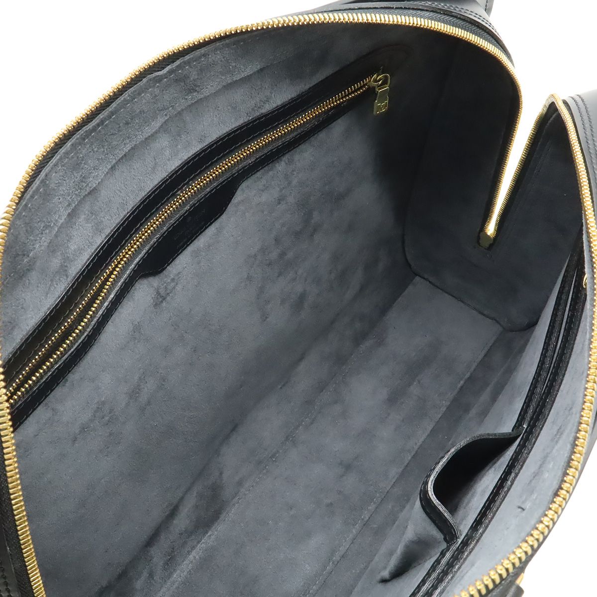 Louis Vuitton Epi Sorbonne Document Purse Business Handbag Noir Black Gold — view 6