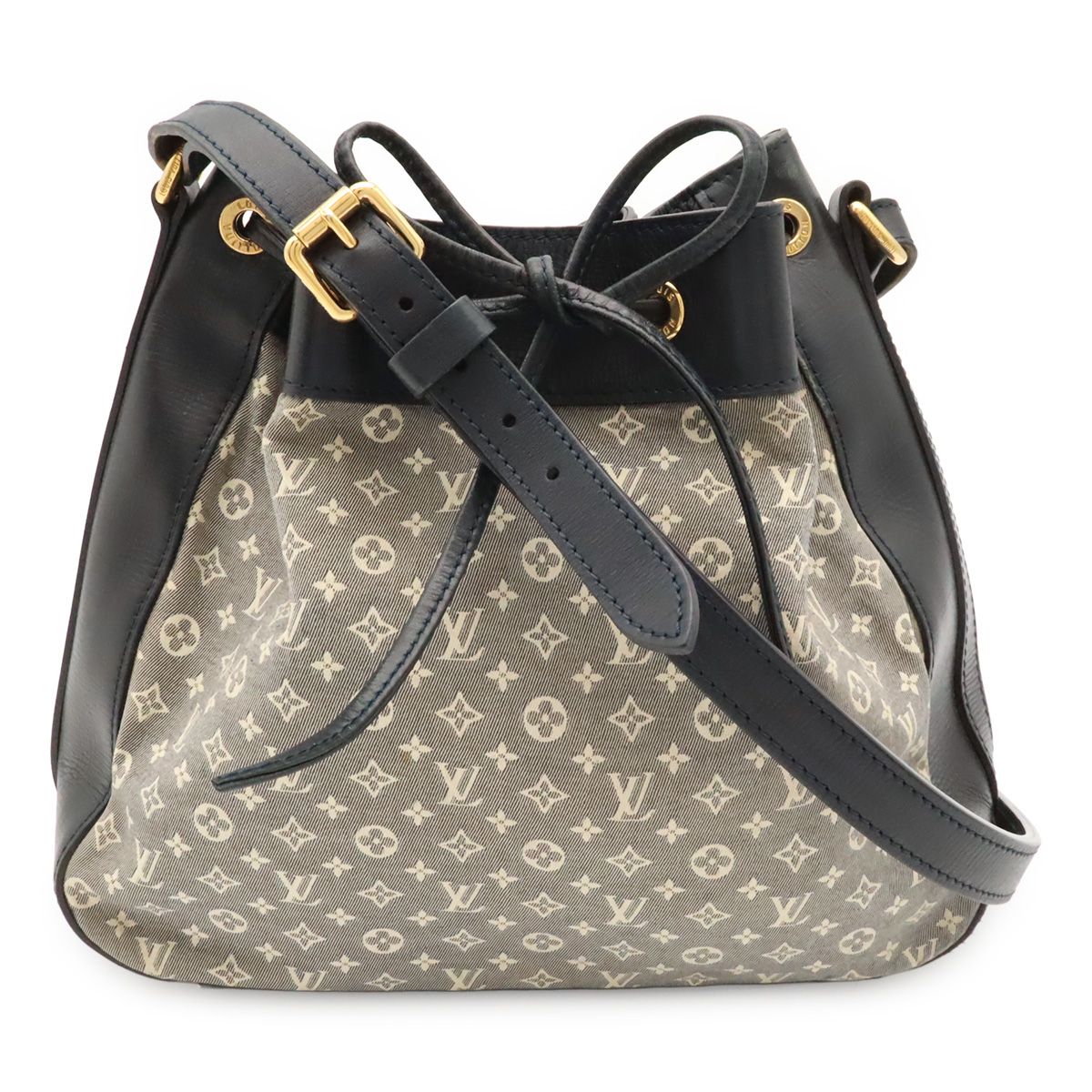 Louis Vuitton Monogram Idylle Noe PM Shoulder Bag Drawstring Navy