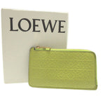 Loewe Repeat Anagram Leather Green Coin Case Card Fragment — view 2
