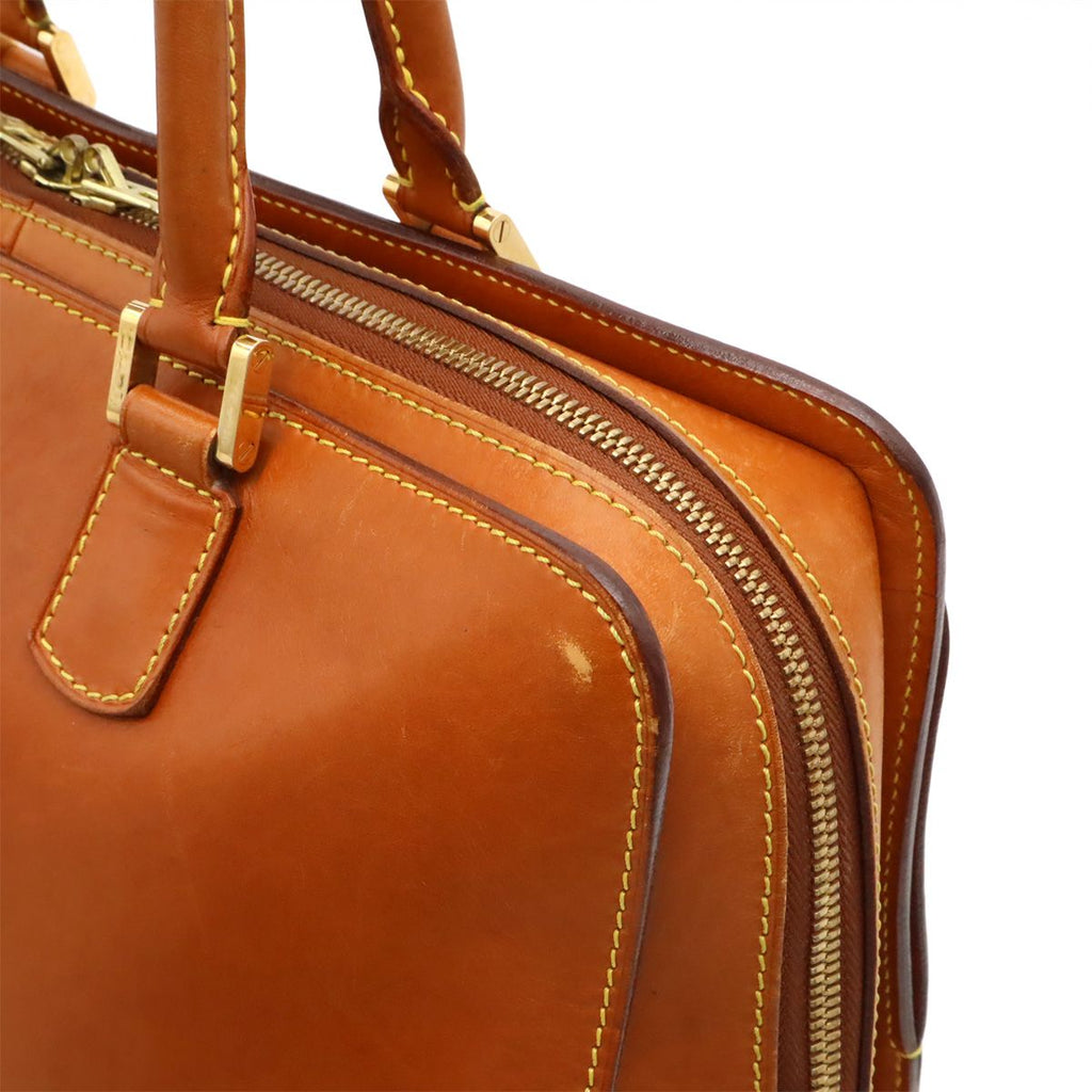 Louis Vuitton Nomad Negev PM Business Briefcase Handbag Leather Caramel Light — view 7