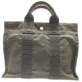 Hermes Her Line PM Canvas Gray Tote Bag