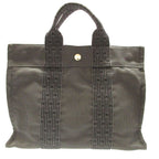 Hermes Her Line PM Canvas Gray Tote Bag — view 2
