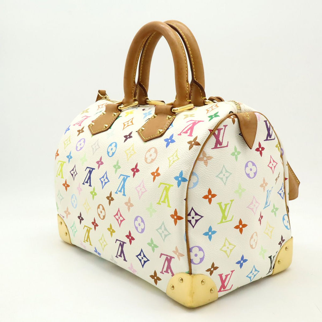 Louis Vuitton Monogram Multicolor Speedy 30 Mini Boston Bag Blanc White — view 2