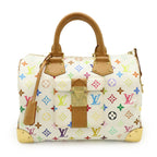 Louis Vuitton Monogram Multicolor Speedy 30 Mini Boston Bag Blanc White