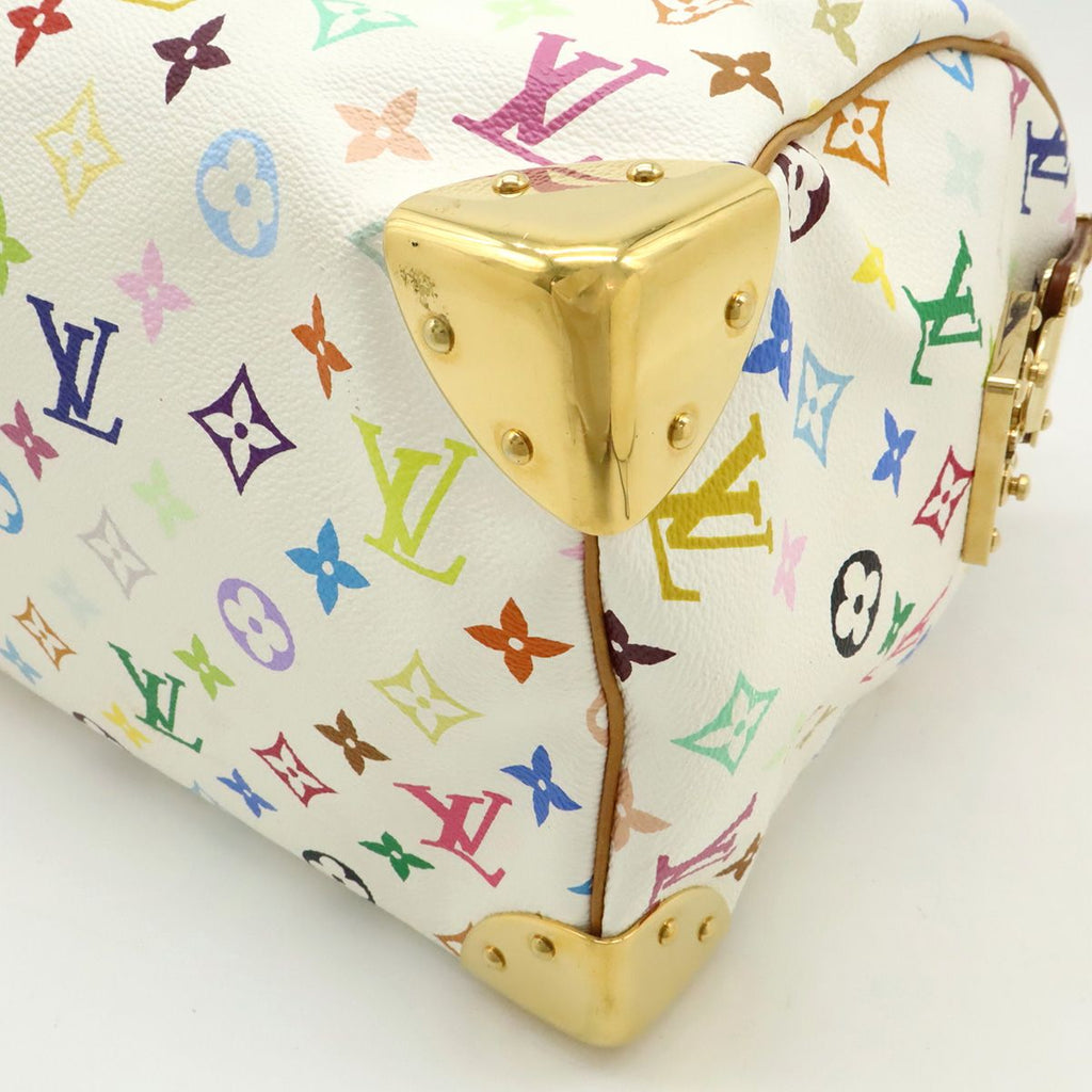 Louis Vuitton Monogram Multicolor Speedy 30 Mini Boston Bag Blanc White — view 3