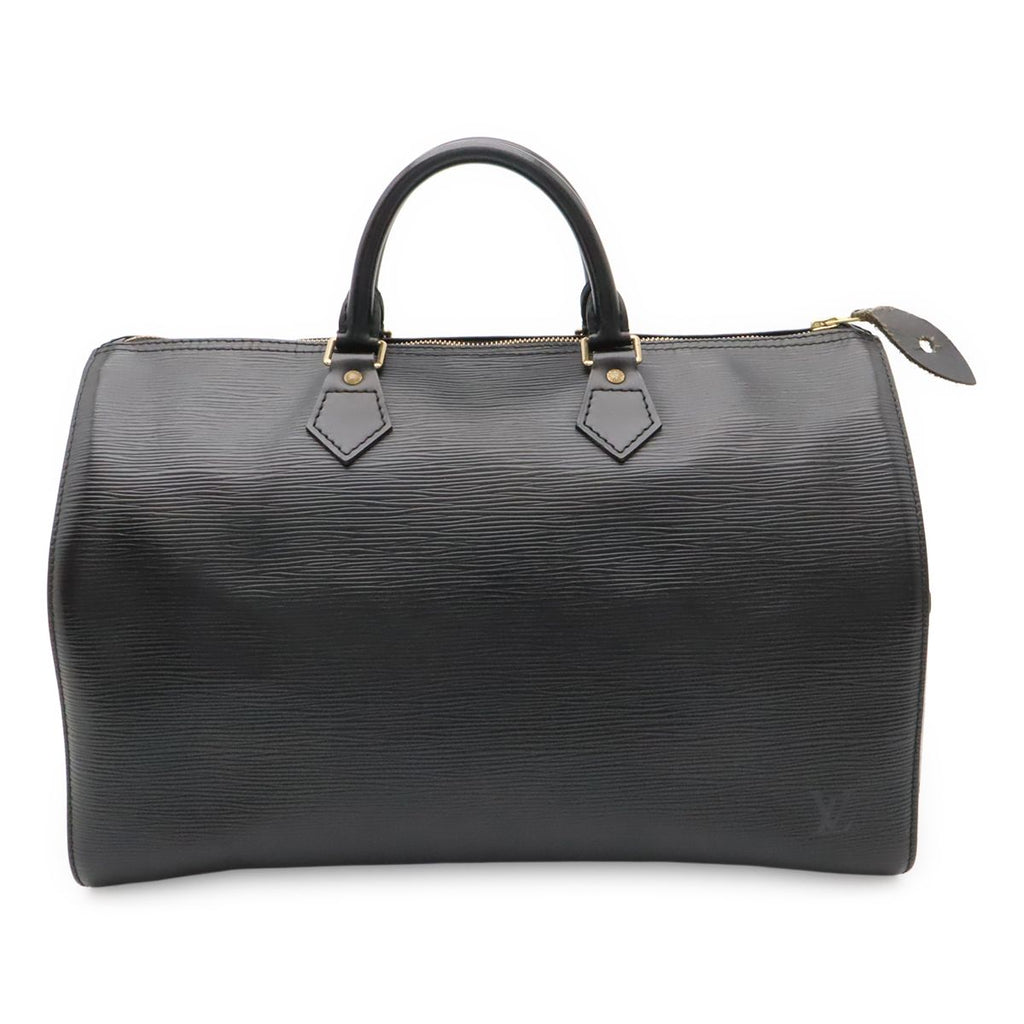 Louis Vuitton Epi Speedy 35 Boston Bag Leather Noir Black
