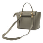 Celine Handbag Micro 2-Way Crossbody Leather Gray Gold — view 2