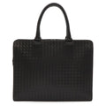 Bottega Veneta Intrecciato Business Briefcase Documents Purse Leather Black