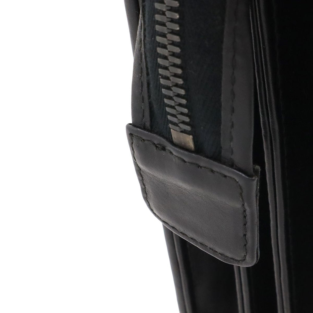 Bottega Veneta Intrecciato Business Briefcase Documents Purse Leather Black — view 5