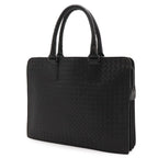 Bottega Veneta Intrecciato Business Briefcase Documents Purse Leather Black — view 2