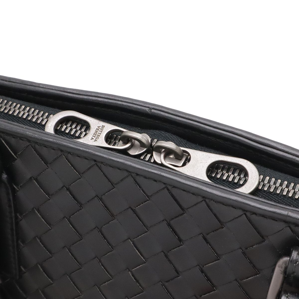 Bottega Veneta Intrecciato Business Briefcase Documents Purse Leather Black — view 4